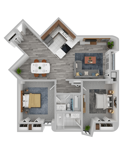 VISTA 05 2 Bed 2 Bath 952 Sq. Ft. at Vista Condominiums, Kansas City, 66103